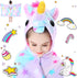 Unicorn Gifts for Girls Wearable Fleece Soft Throw Blanket Cute Hooded Bath