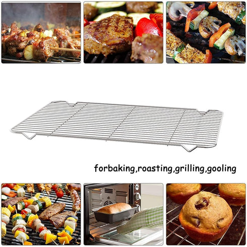 Cooling Rack Set of 3 - Zacfton Stainless Steel Wire Racks for Baking, Cooking, Roasting, 15” x 11”