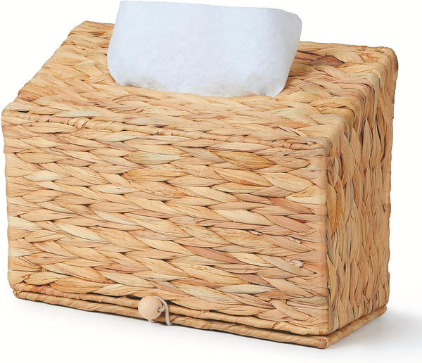 Water Hyacinth Hand Towel Box Cover Compatible with Disposable Paper Hand Towels,