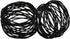 Handmade Round Black Mesh Napkin Rings Holder - Set of 6 for Dining Table Parties Everyday