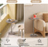 OMTIVORLEX Drink Table, Small Pedestal Side Tables for Small Spaces, Wood Round Martini Table for Outdoor, Living Room