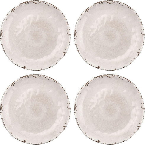 Supreme Housewares 4-Piece 6 Inch Melamine Dessert Plates, Small Serving Plates for Appetizer, Snack, Fruit, Side