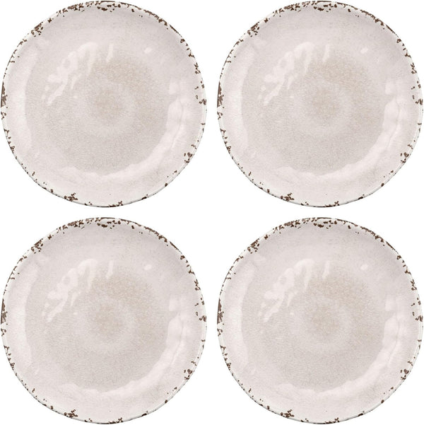 Supreme Housewares 4-Piece 6 Inch Melamine Dessert Plates, Small Serving Plates for Appetizer, Snack, Fruit, Side