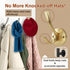 ZUONAI Gold Coat Hooks 2 Pack – Heavy Duty Brushed Brass Wall Hooks for Coats, Hats, Jackets, Keys