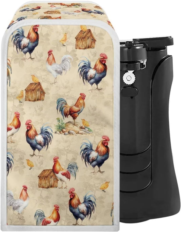 Washable Can Openers Dust Cover, Small Appliance Cover for Kitchen Home Decor Accessories, Cartoon Chicken