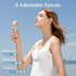 JISULIFE Portable Handheld Fan, Bladeless Mini Fan, Personal Small Hand Fan with 4500mAh, 18H Max Cooling Time, USB Rechargeable Lash Fan for Travel/Makeup/Eyelash/Outdoor - Brown