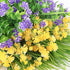 CEWOR 9pcs Artificial Flowers, UV Resistant Fake Plastic Flowers for Home Kitchen Bedroom Cemetery Decor