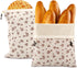 VAKEEN Beeswax Bread Bags, Reusable Linen Organic Beeswax Bread Bags for Sourdough, Keep