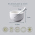 WM Bartleet & Sons 1750 Traditional Porcelain Mini Mortar & Pestle, White, 7cm