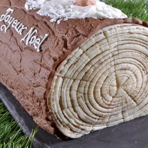 Flower Pro Large Log Slice Veiner Silicone Mold - Cake Decorating & Crafts, Makes 1/3 Circle Top for 8 Inch Cake
