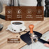 6.3 inch Large Espresso Knock Box, Silicone Tamper Mat Set with Removable Knock Bar for Home Office Barista Tools