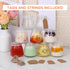 4oz 40Pack, (Set 40) Small Glass Jars Clear Glass Pudding Jars with PE Lids and Tags, Spice Jars/Glass Jelly