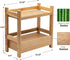 Sorbus 2-Tier Bamboo Countertop Shelf with Hidden Drawer, Makeup Organizer, Multi-Purpose Storage for Skincare