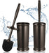 HAMITOR Toilet Bowl Brush Holder Set: 2 Pack Modern Deep Cleaning Bathroom