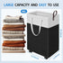 HomeHacks Rolling Large Laundry Hamper, Waterproof Collapsible Basket on Wheels for Bathroom & Bedroom