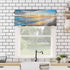 Hostline Sunset 42"x18" Valances Curtains for Living Room Beautiful Seascape Waves and Beach Semi Sheer Valance