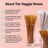 150 PCS of 4.75 Inches Unwrapped Biodegradable Drink Stirrers, Made of Vegetable Fibers, Best Cocktail Stirrers