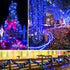 Twinkle Star 2 Pack Christmas Blue Fairy Lights, Battery Operated, 66 ft 200 LED String Lights with Remote Control