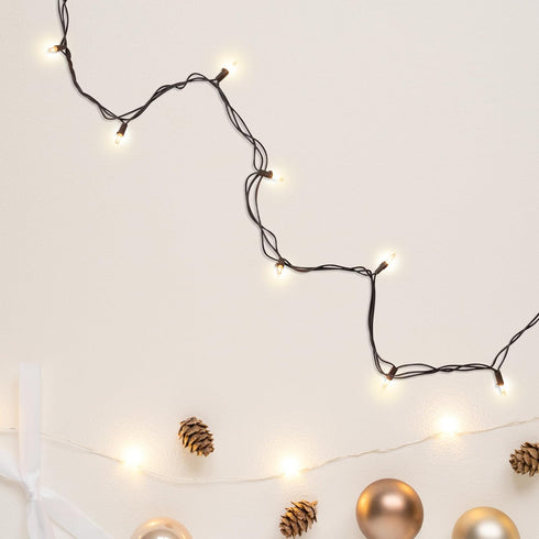 4' 20ct Northlight Mini Incandescent Christmas Lights - Clear - Brown Wire