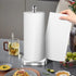 DAWNER Paper Towel Holder Countertop with Weighted Suction Cup Base, Tear with One Hand, Stainless Steel Kitchen Paper Towel Stand, Freestanding Holder for Kitchen, Bathroom, Paper Towel Rolls