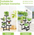 5 27 Inch Tier Metal Plant Stand Indoor, Tiered Corner Plant Holders for Multiple Plants, Tall Flower Pot Holde Display