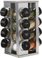 Kamenstein 16 Jar Heritage Revolving Countertop Spice Rack Organizer with Spices Included,