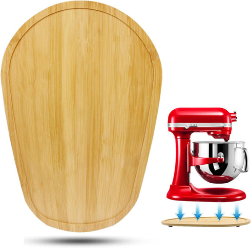 Bamboo Mixer Slider, Compatible with Kitchen Aid 5-8 Qt Stand Mixer, Kitchen Countertop Storage Mover