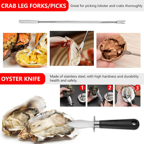 Set 4 6 6 1 1 1 Set19 Seafood Tools Includes Crab Crackers Seafood Fork Lobster Crackers Seafood Scissors Oyster Knife