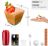 DLux 50 x 2oz Square Mini Dessert Cups with Spoons, Clear Plastic Parfait Appetizer Cup for Tasting Party