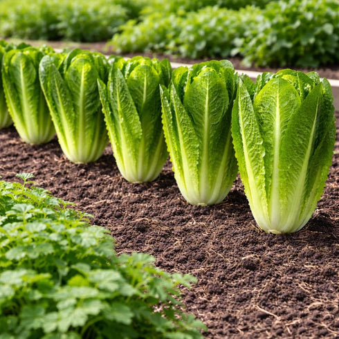 Sunutri Seeds Parris Island Romaine Lettuce Seeds Crisp Upright Heads, Heat-Tolerant Heirloom Variety for Home Gardens