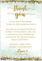 TENTADO 50 Wedding Thank You Place Cards, Thank You Table Sign for Wedding Reception, 4X6 inch