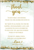 TENTADO 50 Wedding Thank You Place Cards, Thank You Table Sign for Wedding Reception, 4X6 inch