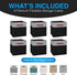 Pomatree 11 Inch Cube Storage Bin - 6 Pack, Linen Fabric Cubby Storage Bins for Bedroom, Living Room, Clothes & Toys