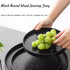 River Restaurant(10.6inch, Round Wood Serving Tray, Solid Wooden Decorative Tray Non-Slip Tea Coffee Table Tray Snack