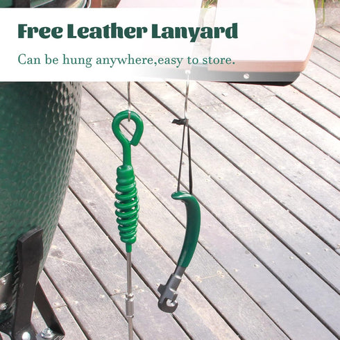 KAMaster Cast Iron Grill Grate Lifter Compatible with Big Green Egg,Primo Vision Louisiana Grills Kamado Grill
