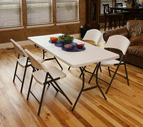 Contoured Folding Chair by Lifetime Products, White