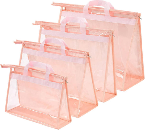 CINPIUK Handbag Dust Bags Clear Purse Storage Organizer for Small to Extra Large Handbags, Dust Free Hanging Zipper