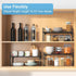 X-cosrack Set 2 Countertop Counter 30 LBS 13.8" 21.6" of Expandable Cabinet Shelf Organizer, Stackable Kitchen Shelves