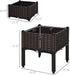 2 Outsunny Piece Raised Garden Bed with Legs, Planter Box Raised Bed to Grow Flowers, Herbs & Vegetables, Brown