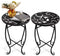 Kaesithar 2 Pack 15 Inch Tall Plant Stands Outdoor Indoor, Metal Side Tables