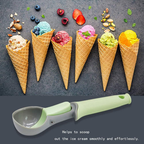 L7HWDP Frozen Ice Cream Scoop with Easy Trigger,Plastic Cookie Scoops for Baking,Durable Melon Baller Scoop, Perfect