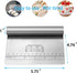 Pro Dough Pastry Scraper/Cutter, Stainless Steel Mirror Polished, 2PCS Multipurpose Cake and Pizza Cutter