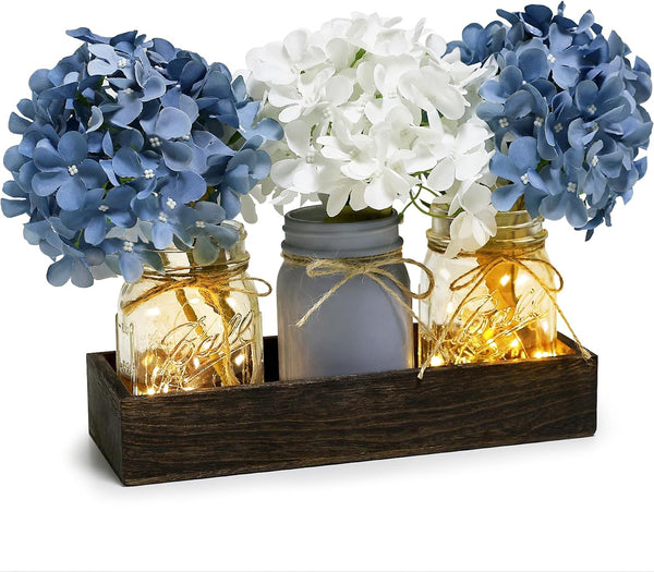 Mason Jar Centerpiece Table Decor for Dining Room Farmhouse Coffee Table Decor