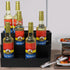 GOVOKOI 3-Tier 12 Bottle(750ml) Black Wood Coffee Syrup Rack Organizer, Separated Bottle Holder for Coffee Bar, Storage