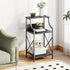 3-Tier HOMEKOKO Side Table, Small End Table for Living Room, Bedroom, Retro Design Metal-Wood End Table, Industrial