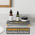 SpaceAid Instant Dry Sink Caddy Organizer, DryingNeat Kitchen Sponge Soap Holder Dispenser, Dark Gray (Bamboo Feet)