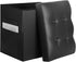 Storage Ottoman Foot Rest Stool with Thicker Foam Padded Seat. Slim Tall
