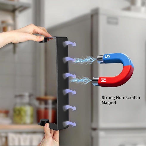 3 Packs Magnetic Kitchen Organizer & Magnetic Utensil Holder - Hanging Hooks &Paper Towel Holder & Tumbler Lid