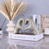 Heart Hand Sculpture, Champagne Gold Home Decor Aesthetics for Shelves on Coffee Table Dining Table Centerpiece