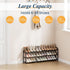 46.5'' 20 Closet, 3-Tier ENJOYBASICS Expandable Shoe Rack, Wide - Pairs Adjustable Shoe Organizer Shelf for Black Metal